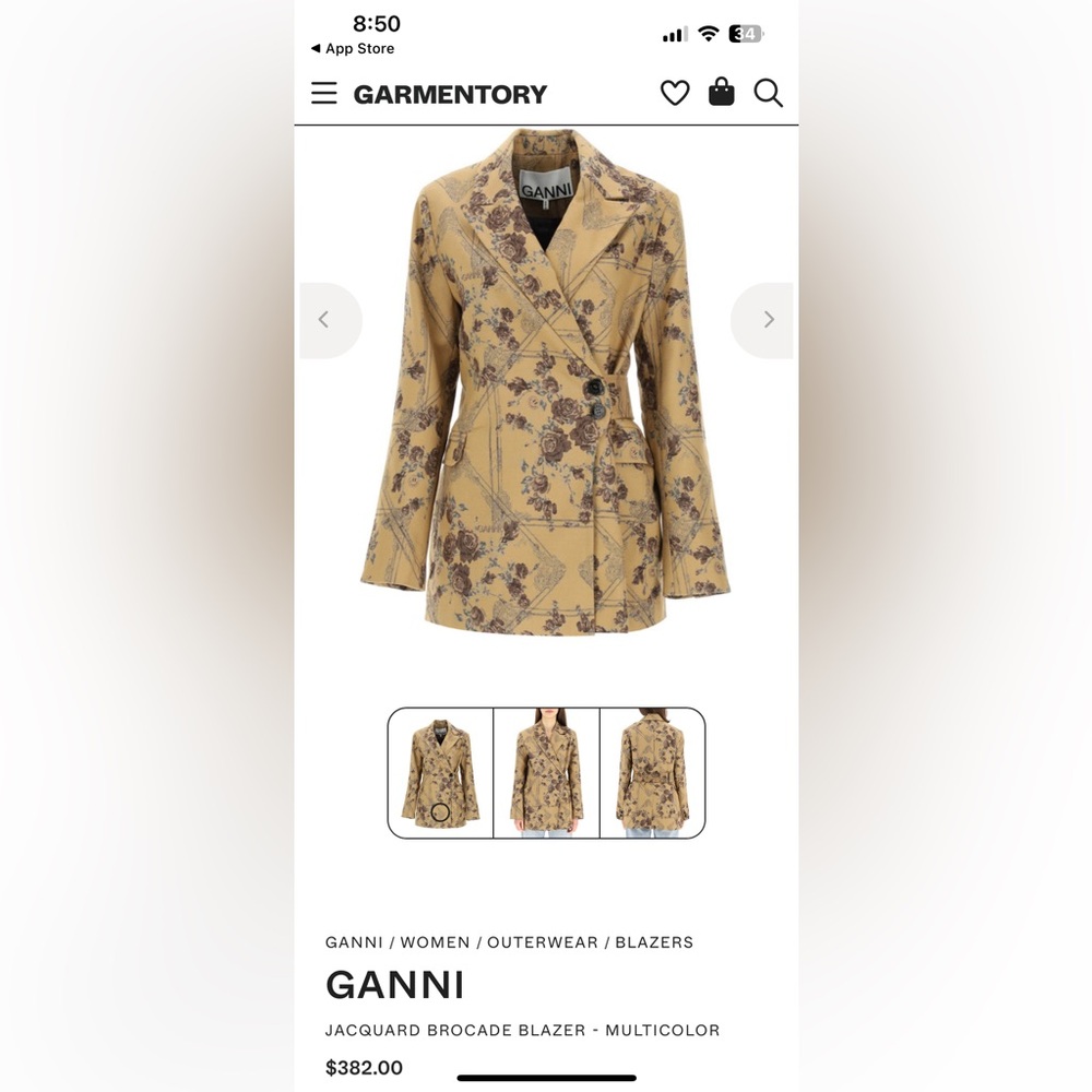 GANNI Jacquard Brocade Blazer - Picture 9 of 9